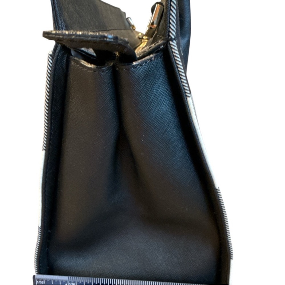 Kate Sade New York Cameron Street Candace Satchel, Black/White Plaid - Picture 7 of 8